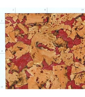 Liège de décoration murale simple épaisseur - 3 mm par 11 dalles soit 1,98 m² rouge - 153/helen