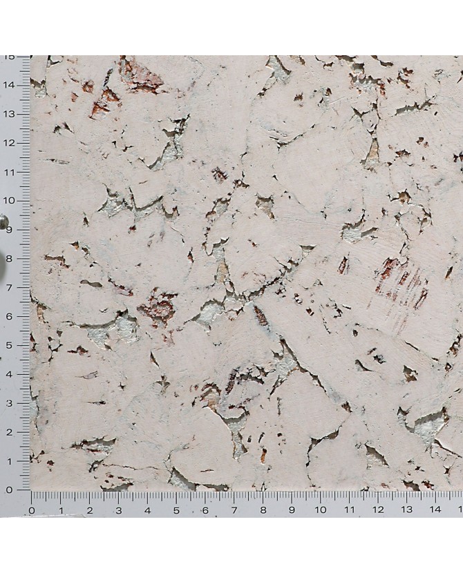 Liège de décoratif mural décor contre-collé coloré blanc - 3 mm par 5 dalles de 60 x 30 cm soit 0,90 m² - 49/blanc