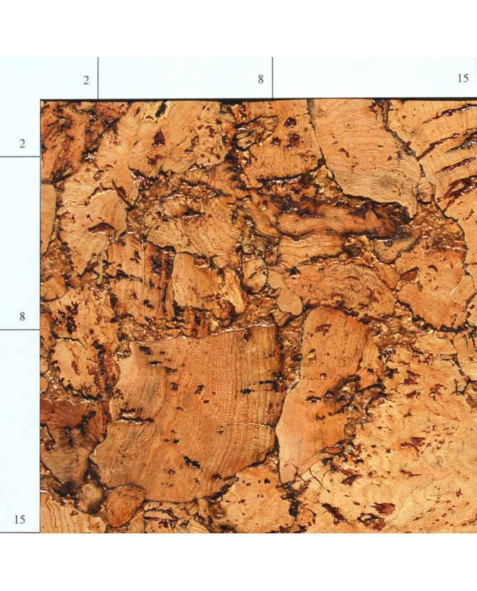 Liège de décoration murale double épaisseur - 6 mm par 6 dalles soit 1.08 m² naturel - 150/gabrielle