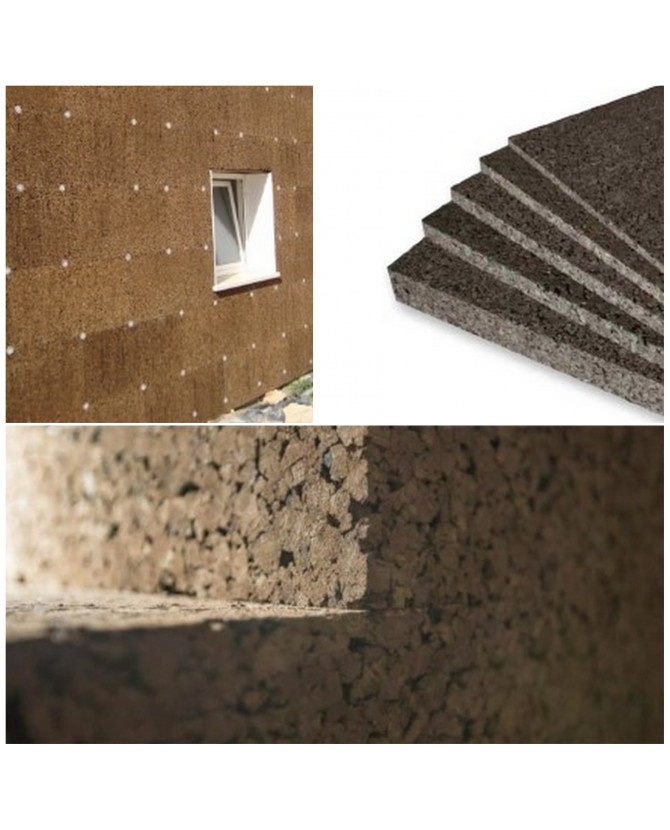 liège d'isolation expansé noir de densité 120 kg m3.En panneaux de 1m x 0.50m. Disponible en plusieurs épaisseurs. Vendu au m².